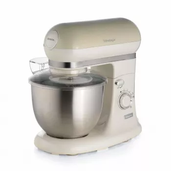 Ariete 1588 Vintage Mixer, planetarinis maišytuvas duonai, picai, pyragams ir kepiniams, 5,5 l talpa, 7 greičiai, 2400 W, pastelinė smėlio spalva