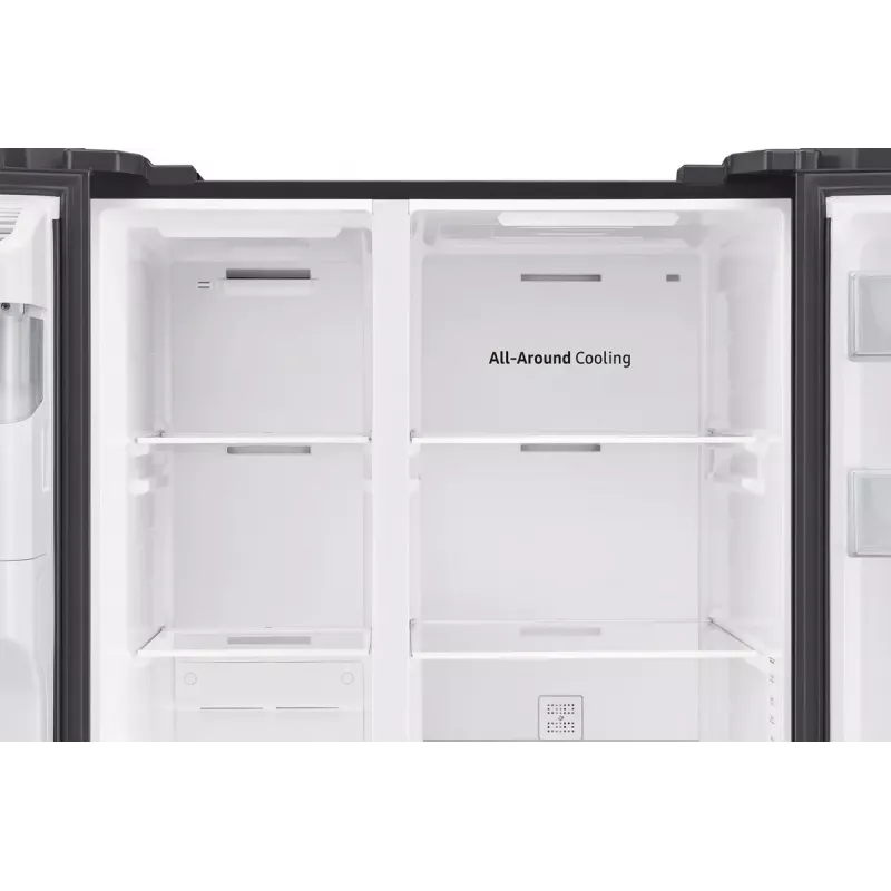 Šaldytuvas Samsung RS64DG5303B1 šalia šaldiklio, laisvai pastatomas, 628 L, juodos spalvos nerūdijantis plienas