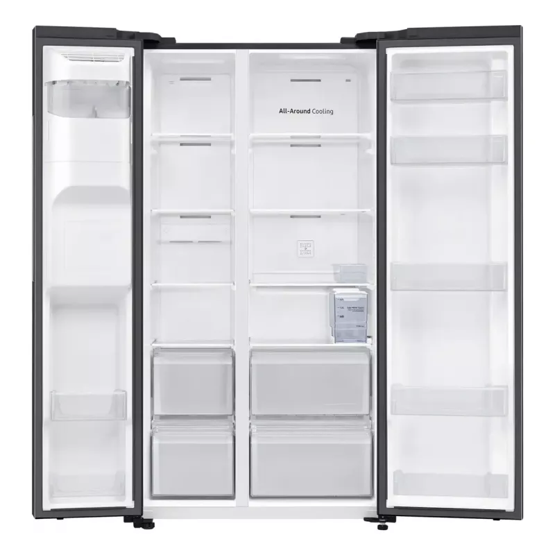 Šaldytuvas Samsung RS64DG5303B1 šalia šaldiklio, laisvai pastatomas, 628 L, juodos spalvos nerūdijantis plienas