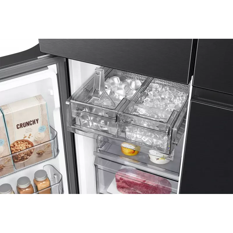 Šaldytuvas Samsung RF65DG960EB1 šalia vienas kito Freestanding 646 L Juodas