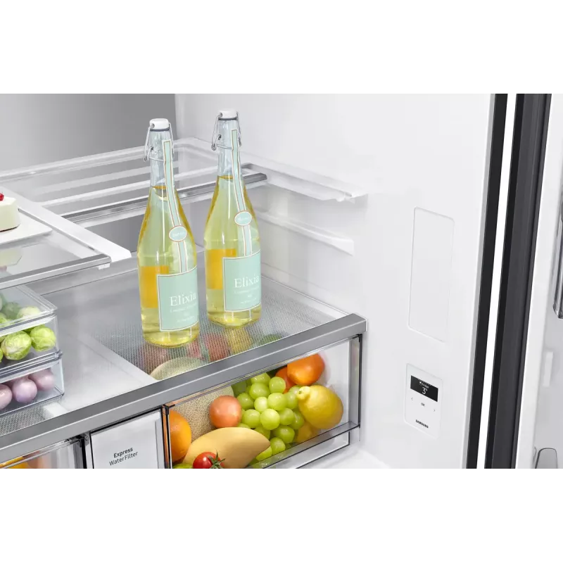 Šaldytuvas Samsung RF65DG960EB1 šalia vienas kito Freestanding 646 L Juodas