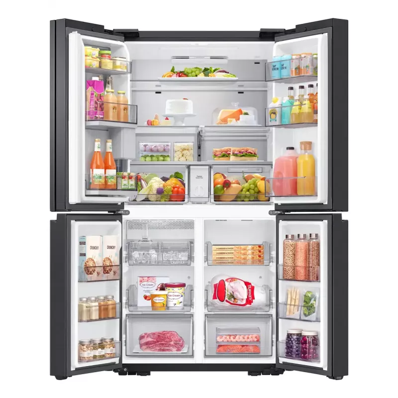 Šaldytuvas Samsung RF65DG960EB1 šalia vienas kito Freestanding 646 L Juodas