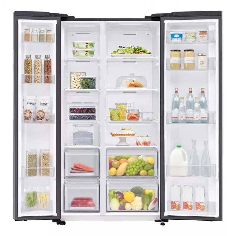 Samsung RS62DG5003B1 šaldytuvas su šoninėmis durelėmis, laisvai pastatomas 628 L Juodas
