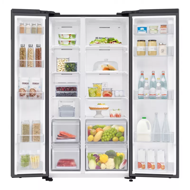 Samsung RS62DG5003B1 šaldytuvas su šoninėmis durelėmis, laisvai pastatomas 628 L Juodas