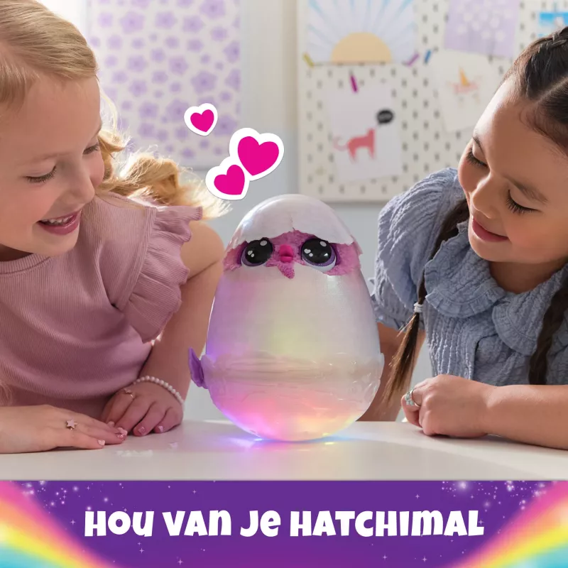 Hatchimals Alive Mystery Hatch Pufficorn Spinmaster AA Battery Pink White