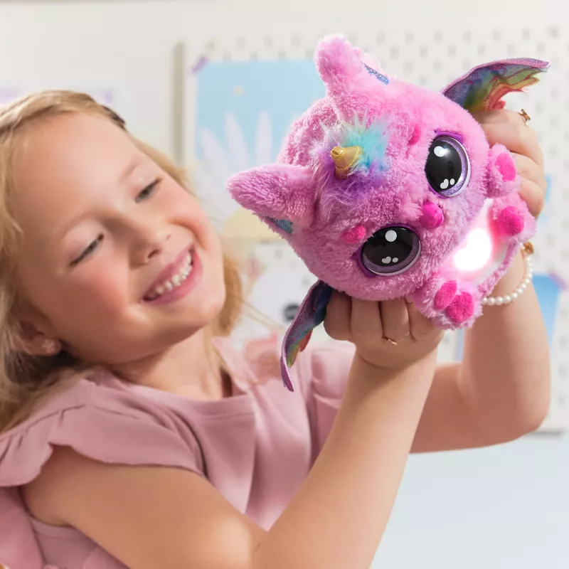 Hatchimals Alive Mystery Hatch Pufficorn Spinmaster AA Battery Pink White