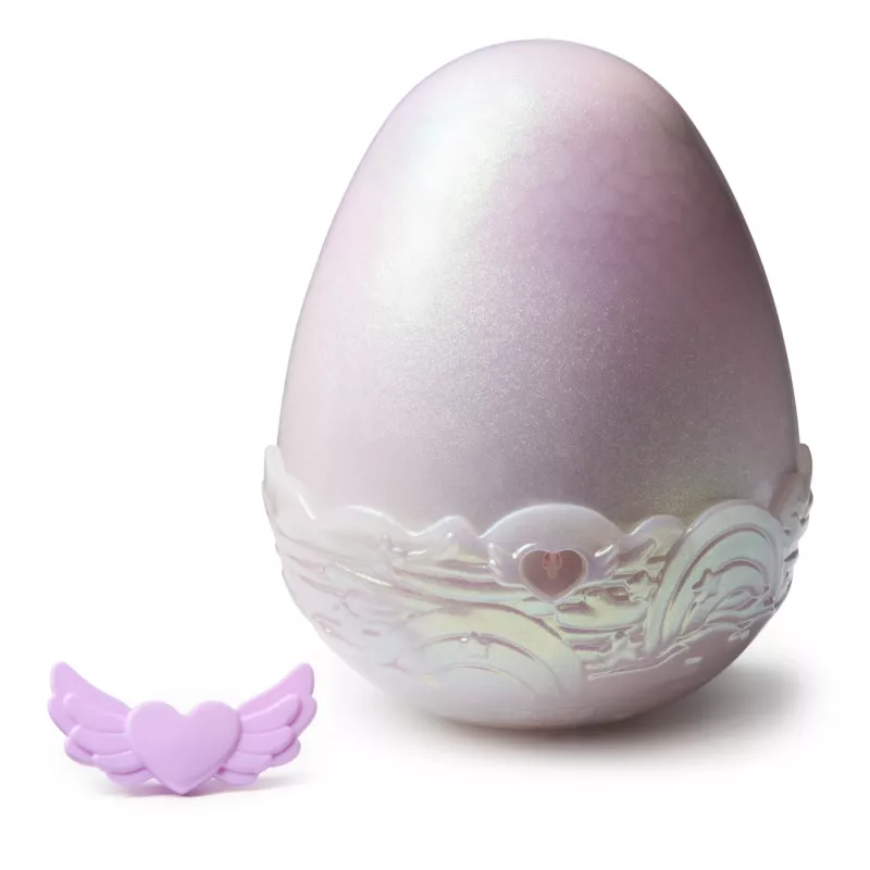 Hatchimals Alive Mystery Hatch Pufficorn Spinmaster AA Battery Pink White