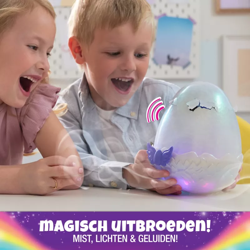 Hatchimals Alive Mystery Hatch Draggle Spinmaster Pink White AA