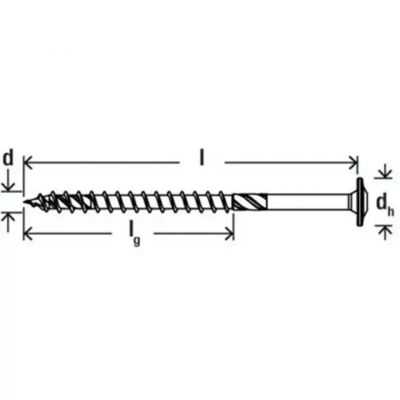 Medžio konstrukcinis sraigtas FISCHER PowerFast II 10,0x100 mm su plokščia galvute TX cinkuotas