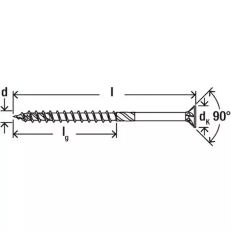 Medienos konstrukcinis varžtas FISCHER PowerFast II 8,0x220 mm su įgilinta galvute TX, cinkuotas