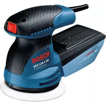 Bosch GEX 125-1 AE Professional orbitalinis šlifuoklis 12000 aps./min 24000 svyravimų/min Juoda, Mėlyna, Raudona