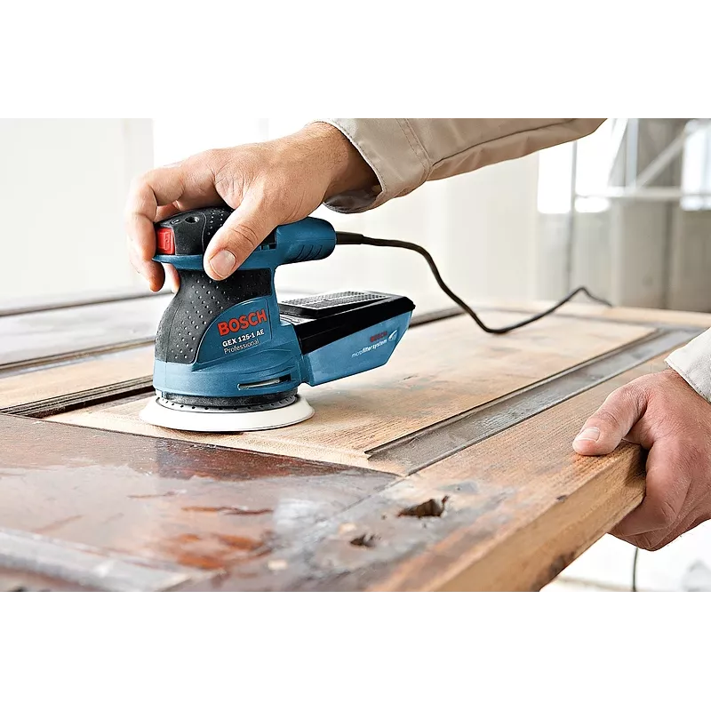 Bosch GEX 125-1 AE Professional orbitalinis šlifuoklis 12000 aps./min 24000 svyravimų/min Juoda, Mėlyna, Raudona