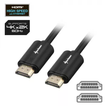 SHARKOON High Speed HDMI laidas - Ultra HD 4k V/v 3m