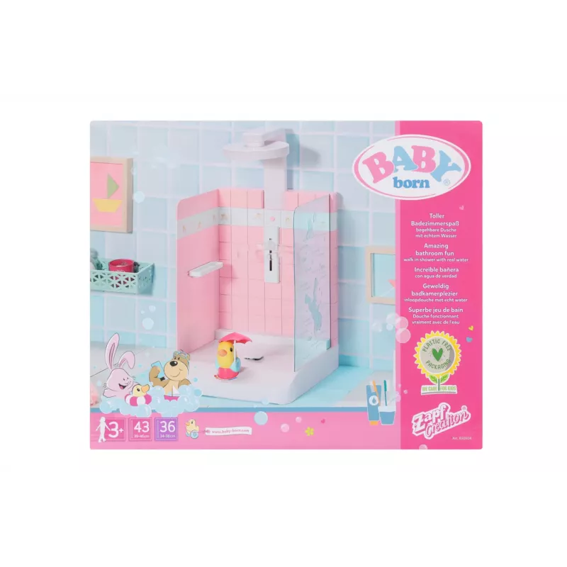 Lėlių vonios kambarys BABY born Bath Walk in Shower Rekomenduojamas amžius 3 metai