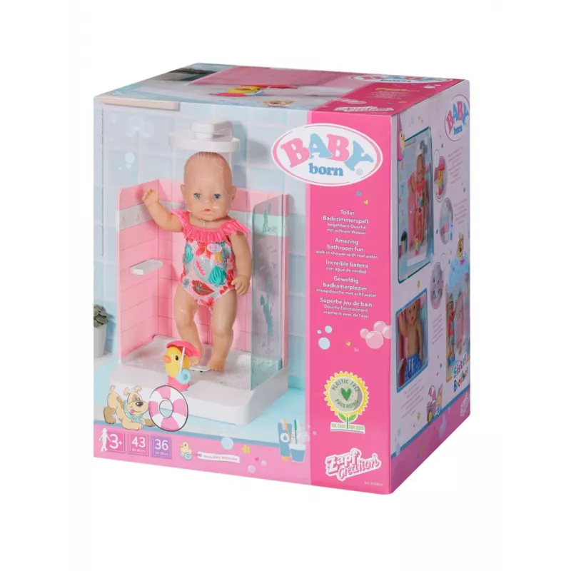 Lėlių vonios kambarys BABY born Bath Walk in Shower Rekomenduojamas amžius 3 metai