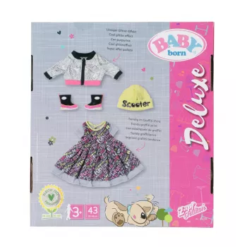 Lėlių drabužių rinkinys BABY born City Deluxe Style, nuo 3 metų, 180 g