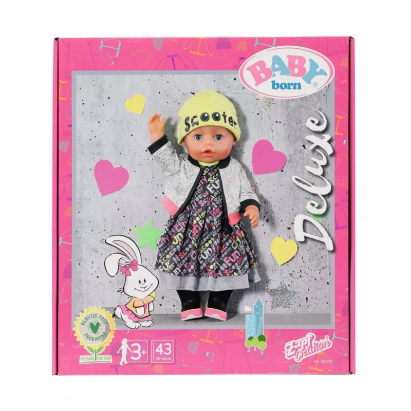 Lėlių drabužių rinkinys BABY born City Deluxe Style, nuo 3 metų, 180 g