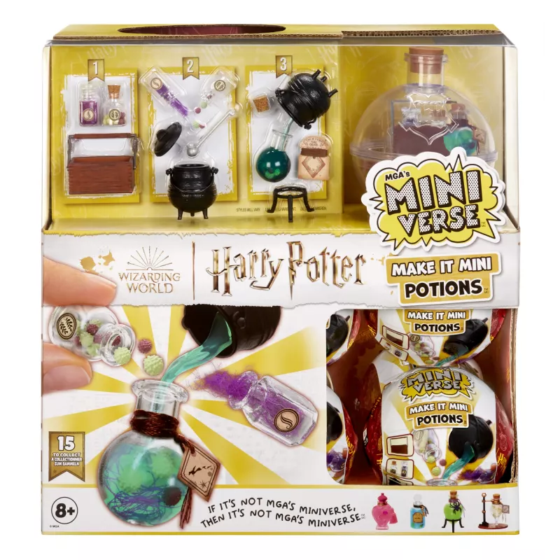 Miniverse - Harry Potter Make It Mini Potions, 8 m., įvairių spalvų, plastikas, derva
