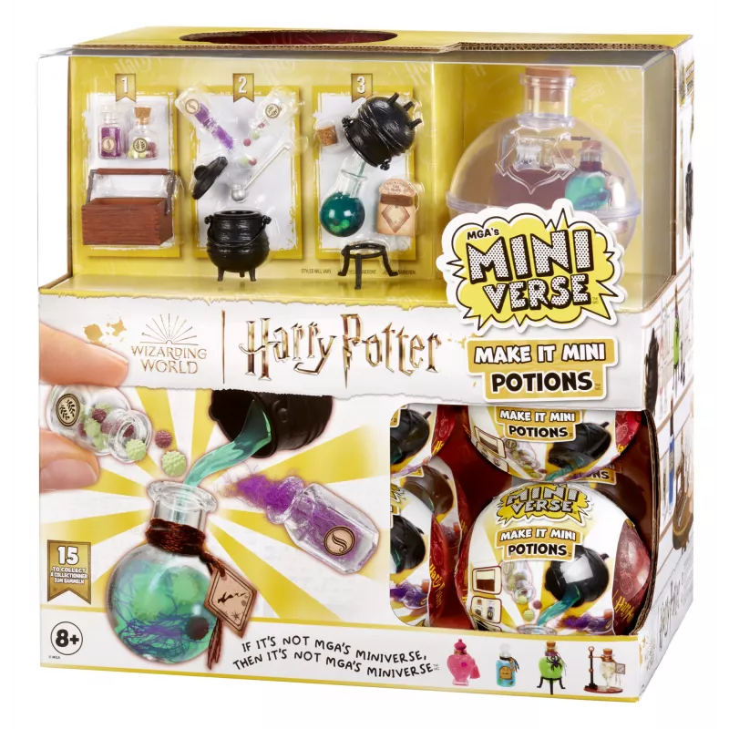 Miniverse - Harry Potter Make It Mini Potions, 8 m., įvairių spalvų, plastikas, derva