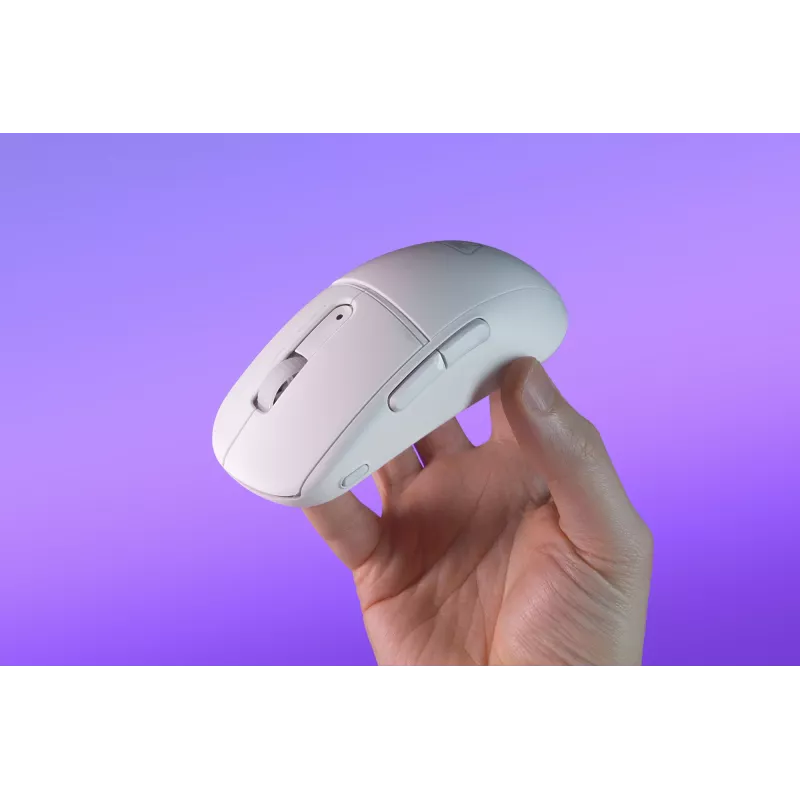 Turtle Beach Burst II Air White – 2,4 GHz belaidis žaidimų pelė: 47 g itin lengva, optiniai jungikliai, 26K DPI optinis jutiklis, Bluetooth, 120 val. baterija