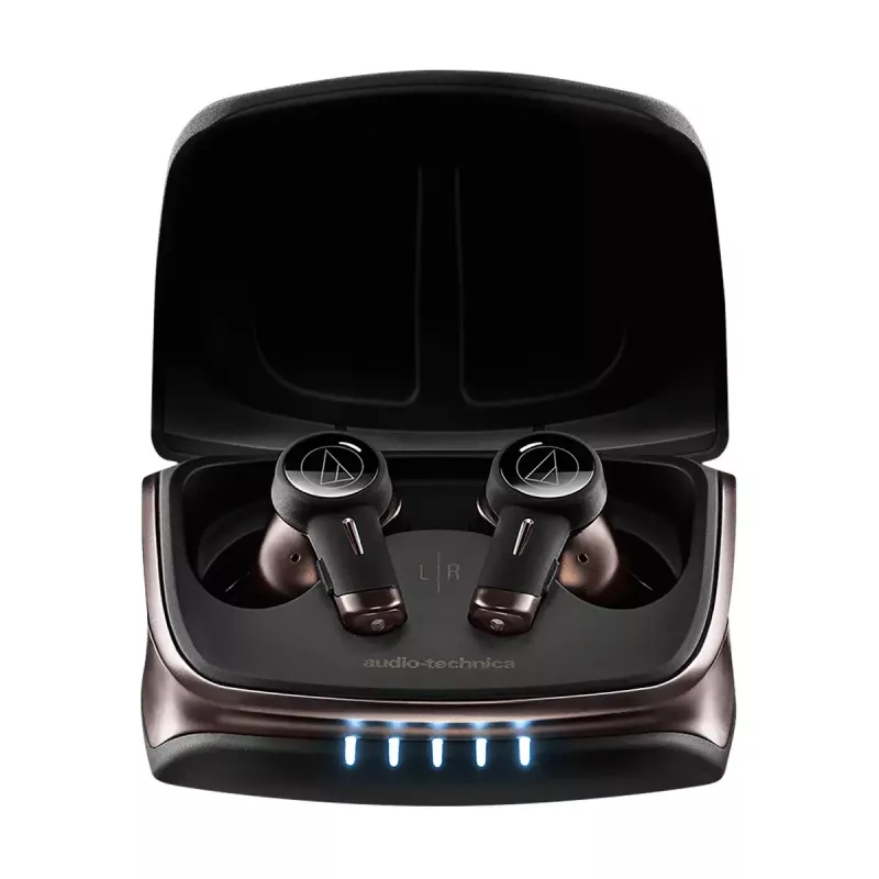 Ausinės Audio-Technica ATH-TWX9 — True Wireless į ausis įdedamos TWS, 10–40000 Hz, Bluetooth, ruda