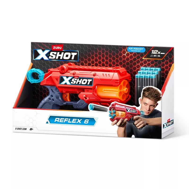 Žaislinis šautuvas ZURU XSHOT Excel Reflex 6 Blaster 12 smiginių Įvairiaspalvis