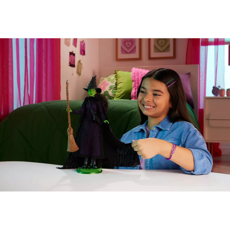 Kolekcinė lėlė MATTEL Wicked Deluxe Elphaba HXY38 – personažo figūrėlė, lankstoma, detalus kostiumas