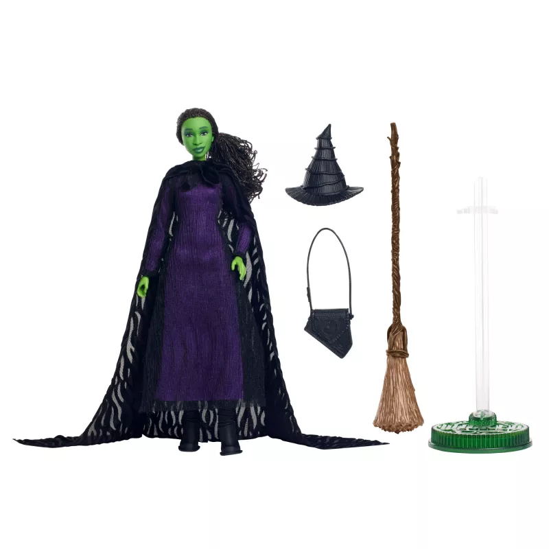 Kolekcinė lėlė MATTEL Wicked Deluxe Elphaba HXY38 – personažo figūrėlė, lankstoma, detalus kostiumas