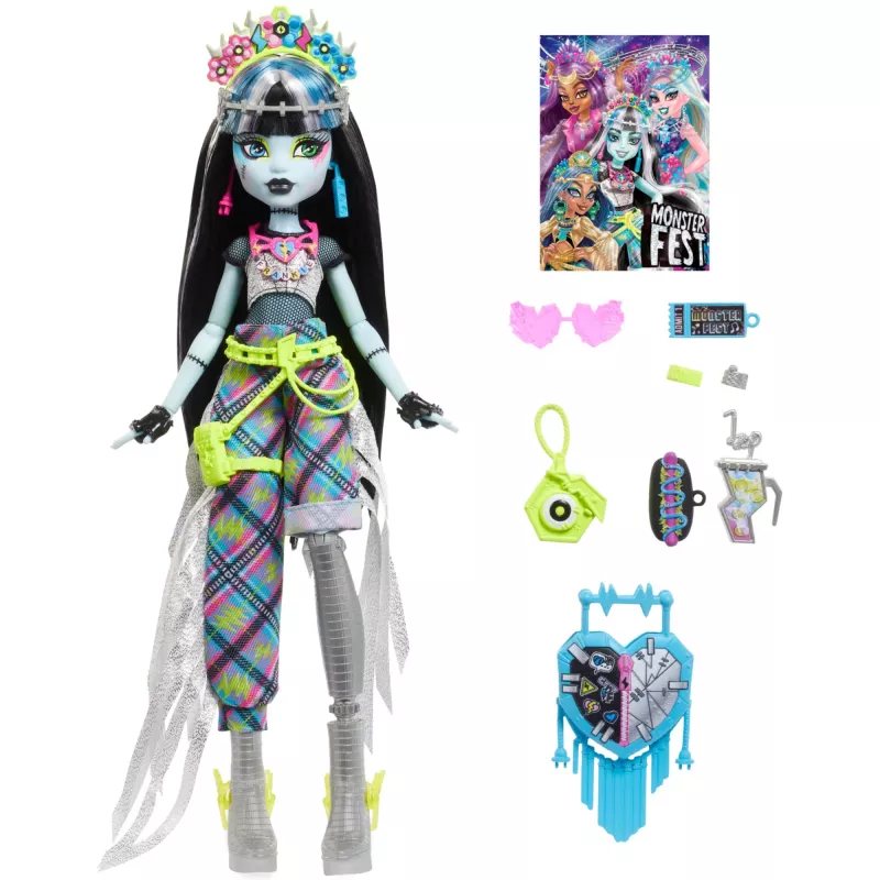 Lėlė MATTEL Frankie Stein Monsterfest HXH79 — Monster High kolekcinė mados lėlė