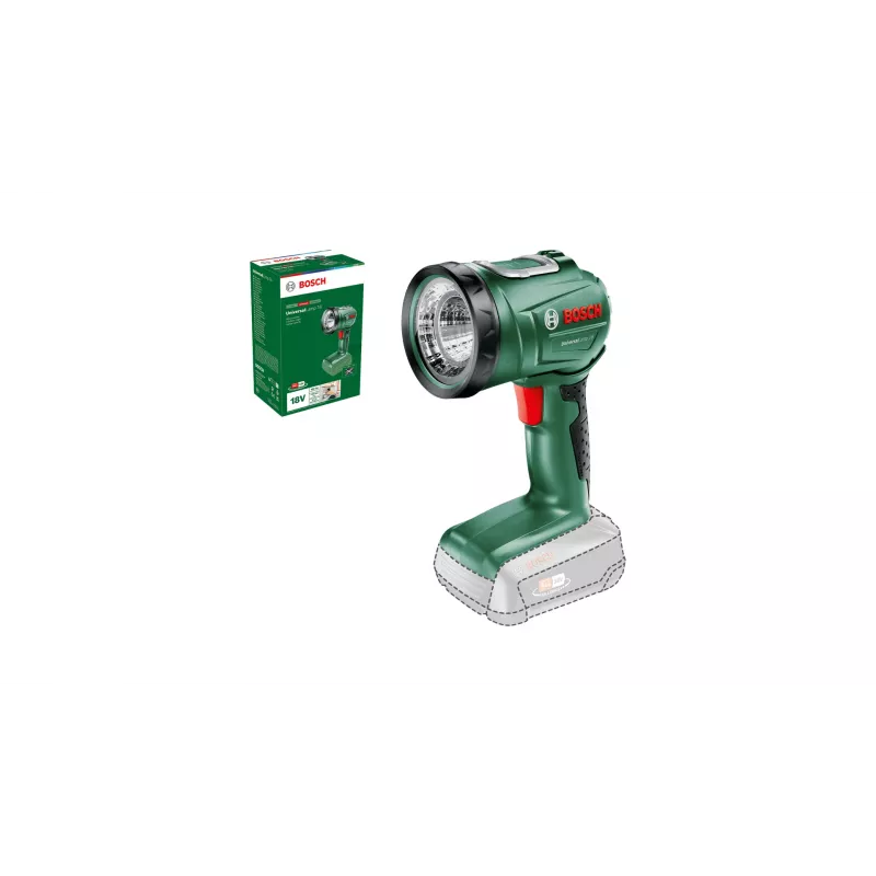 Bosch UniversalLamp 18 Juoda, Green LED