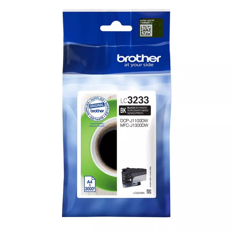 Brother LC3233BK rašalo kasetė 1 vnt. Originali standartinės talpos juoda