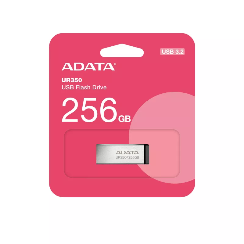 ADATA UR350 USB atmintinė 256 GB USB Type-A 3.2 Gen 1 (3.1 Gen 1) Juoda, Sidabrinė