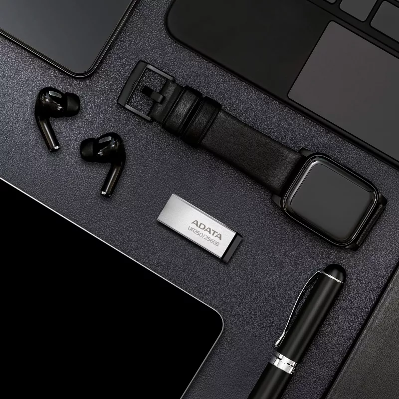 ADATA UR350 USB atmintinė 256 GB USB Type-A 3.2 Gen 1 (3.1 Gen 1) Juoda, Sidabrinė