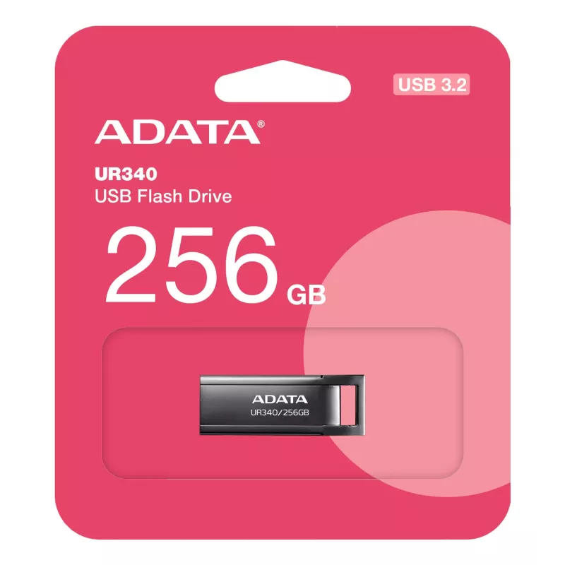 ADATA UR340 USB atmintukas 256 GB USB Type-A 3.2 Gen 1 (3.1 Gen 1) Juoda