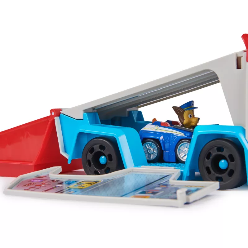 Žaislinis transporto priemonių rinkinys Spin Master PAW Patrol Pup Squad Patroller Team Vehicle su kolekcionuojamu Chase automobiliu, amžius 3+, plastikas, įvairiaspalvis