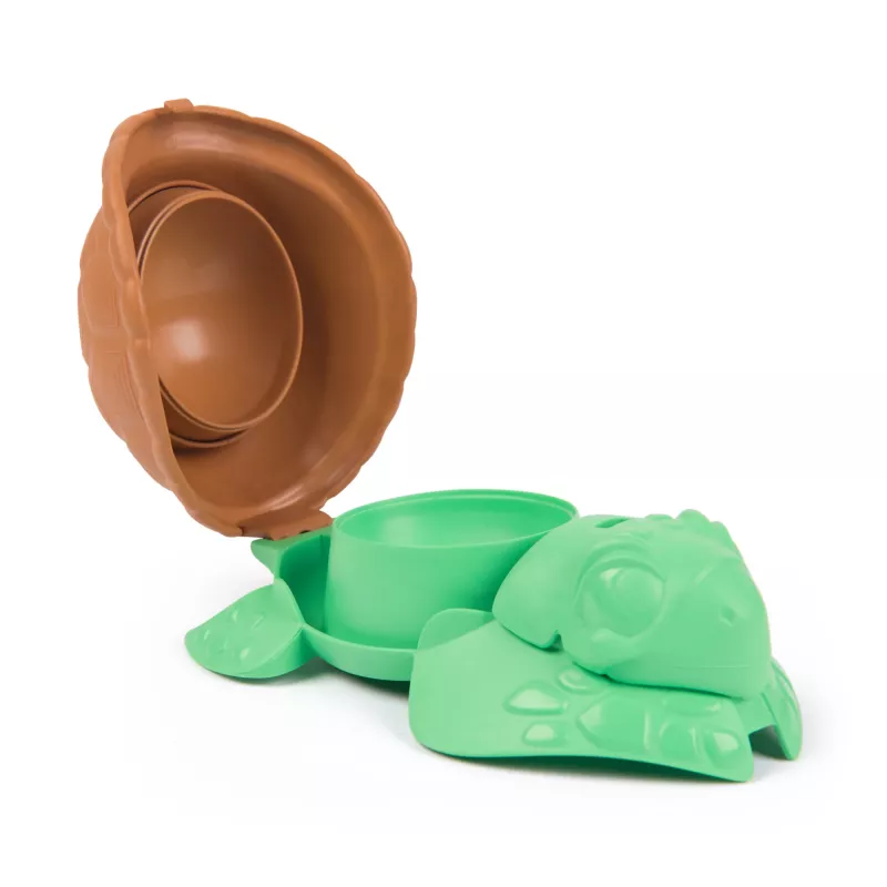 Kinetic Sand, Project Planet Turtle Beach su 14oz žaidimų smėliu, įrankiais ir formomis, iš tvarių ekologiškų medžiagų, sensoriniai žaislai vaikams
