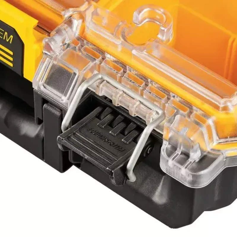 Įrankių laikymo dėžė DeWALT ToughSystem 2.0 juoda permatoma geltona 6 kišenės