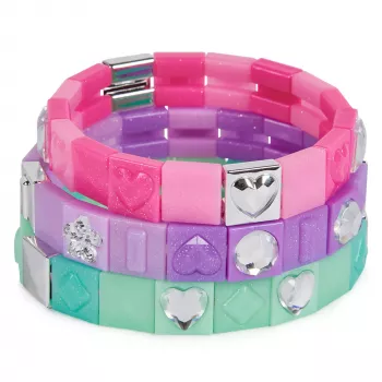 Cool Maker, „PopStyle“ praplėtimo rinkinys, apyrankių gamybos rinkinys, daugiau nei 50 brangakmenių karoliukų, pagaminsite 3 (pakuotė gali skirtis), menų ir amatų papuošalų rinkinys, vaikiški žaislai, skirti 7 metų ir vyresniems