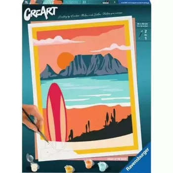 Ravensburger Painting CreArt 'Saulėlydis paplūdimyje' modelis 23898 — piešimo pagal numerius rinkinys suaugusiems ir paaugliams