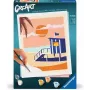 Tapybos rinkinys Ravensburger CreArt paplūdimys - kotedžas, modelis 23896, su drobe ir dažais