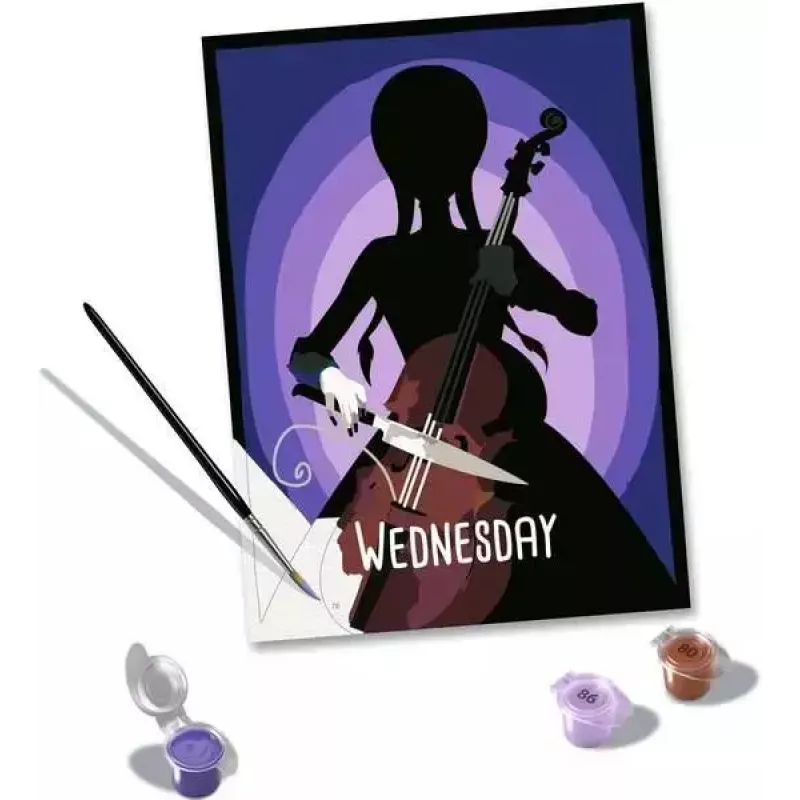 Tapybos rinkinys Ravensburger CreArt Wednesday – teminis meno rinkinys, modelis 23889
