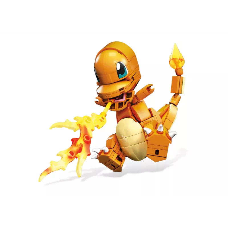 MEGA Pokémon Build & Show Charmander žaislinis konstravimo rinkinys, 4 colių aukščio,