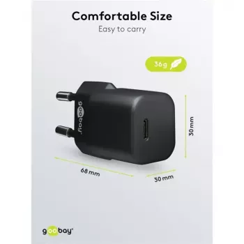 GOOBAY Charger 64574 30W USB-C PD į Apple Lightning laidas 1 m, juodas