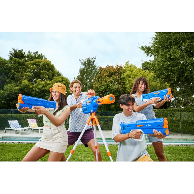 Pistoletinis vandens šautuvas Zuru XSHOT Hydra Pulse Motor Soaker — integruotas bakelis, 9 m nuotolis, plastikas, amžius 8+