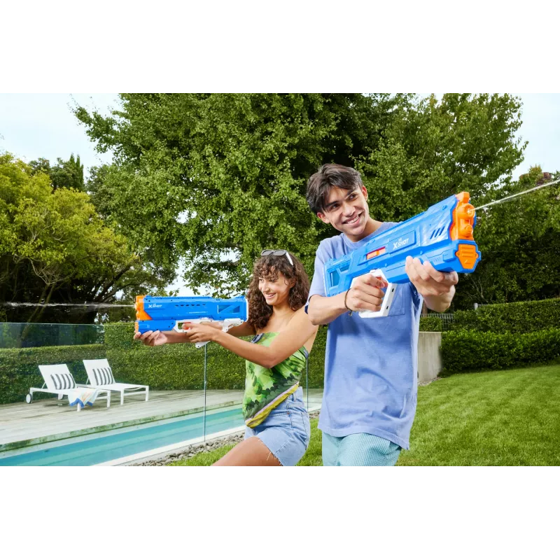 Pistoletinis vandens šautuvas Zuru XSHOT Hydra Pulse Motor Soaker — integruotas bakelis, 9 m nuotolis, plastikas, amžius 8+