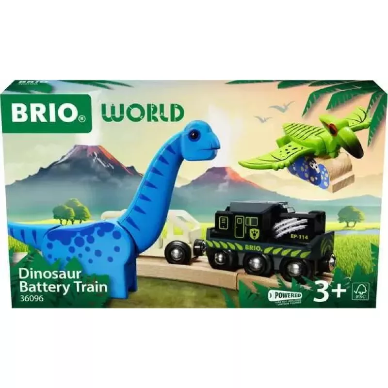 Train BRIO Dinosaur Battery Train Multicolour Wood 3+