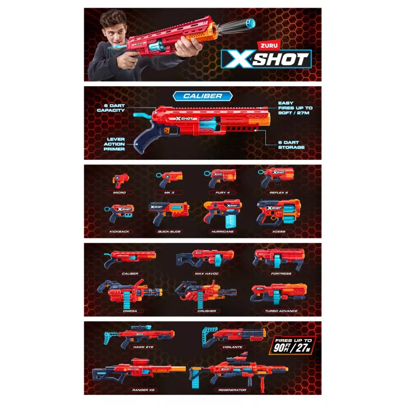 XSHOT Excel Caliber Blaster (16 smiginių) ZURU