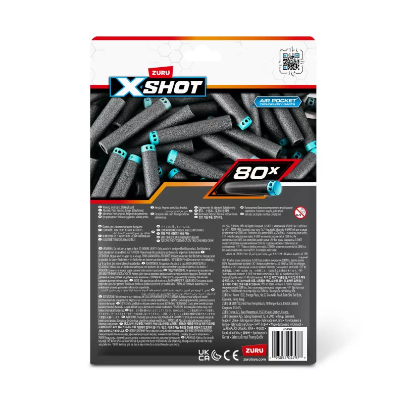 XSHOT Excel smiginio papildymo rinkinys (80 smiginių) ZURU