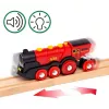 Ravensburger BRIO World Raudonasis Lola ūkio traukinio rinkinys – medinis žaislinis traukinio žaidimų rinkinys