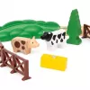 Ravensburger BRIO World Raudonasis Lola ūkio traukinio rinkinys – medinis žaislinis traukinio žaidimų rinkinys